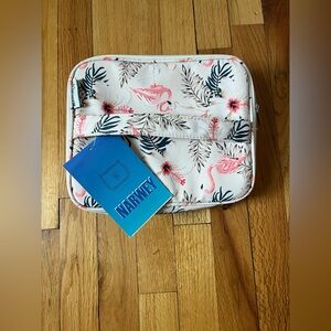 Floral and Flamingo Print Toiletry Bag